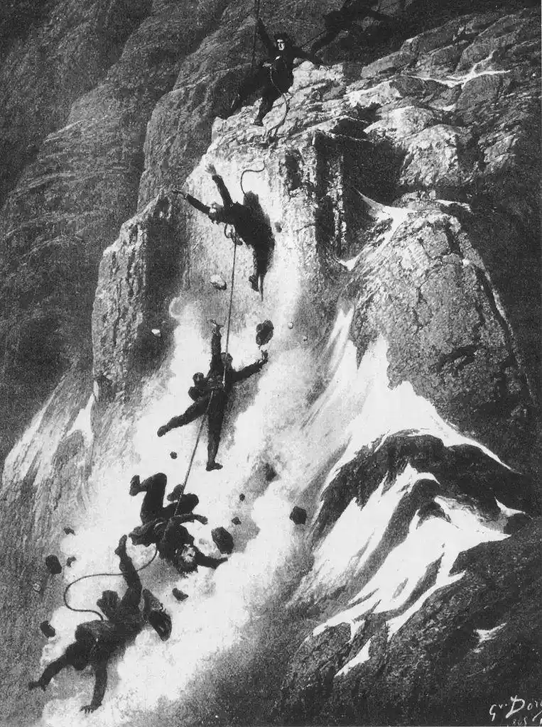 Illustration du drame du Cervin par Gustave Doré