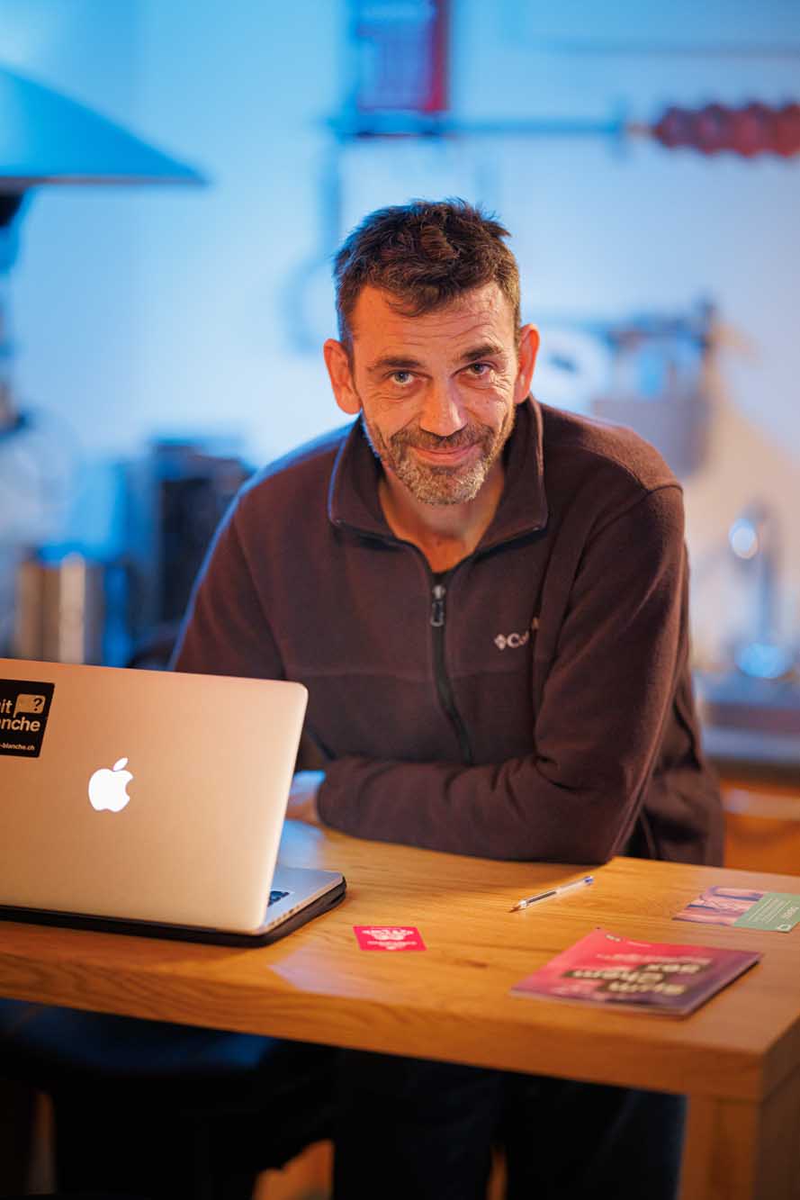 David Perrin, à l'accueil de Nuit Blanche